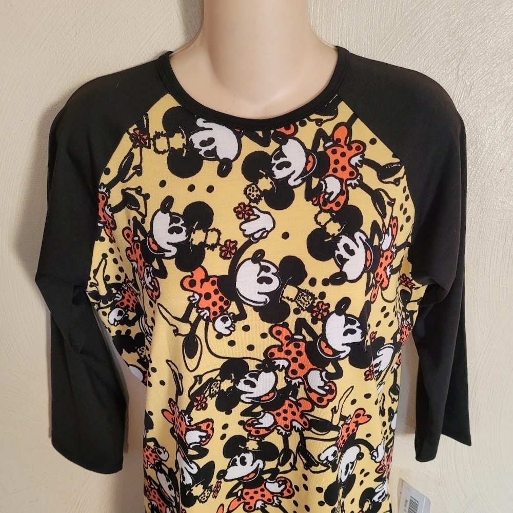 LulaRoe Disney Minnie Mouse Randy Baseball Style T-shirt Size Women's Small - Picture 3 of 12